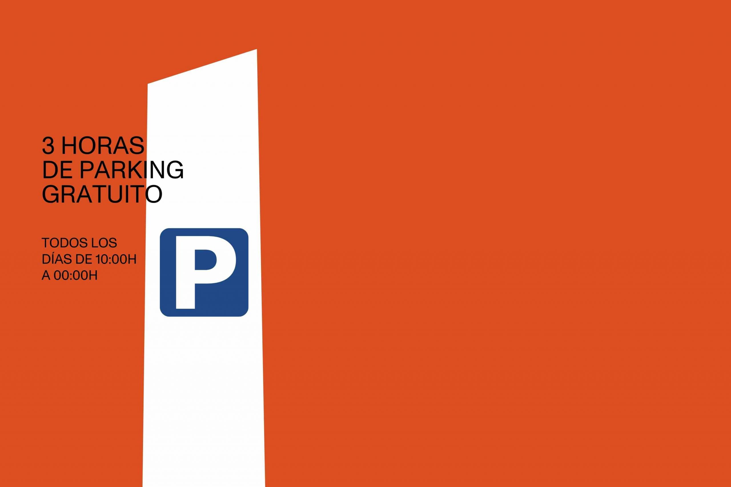 3 horas de parking gratuito todos los días