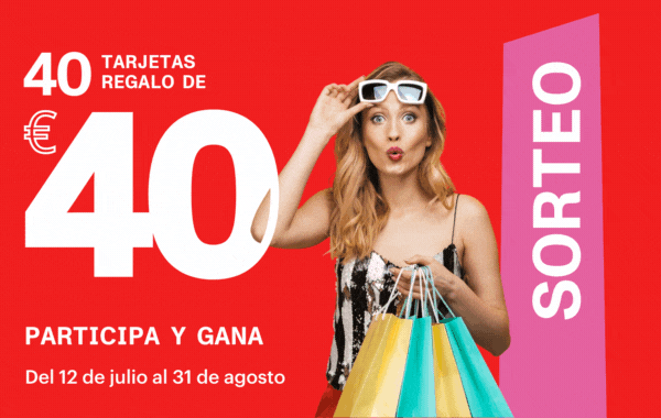 Participa en el SORTEO de 40 TARJETAS REGALO de 40€