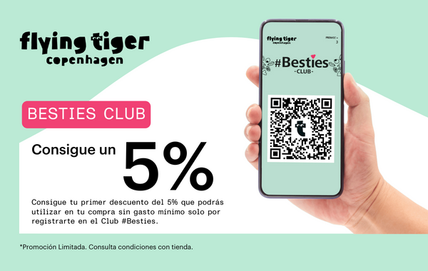 Primer descuento 5% en Besties Club