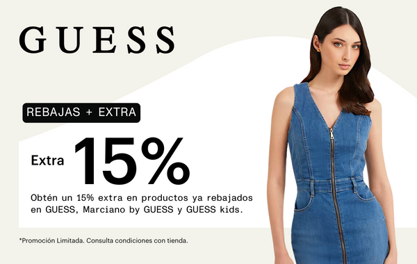 Obtén un 15% extra en GUESS<br />
