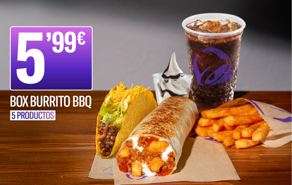 BOX BURRITO BBQ + 5 PRODUCTOS